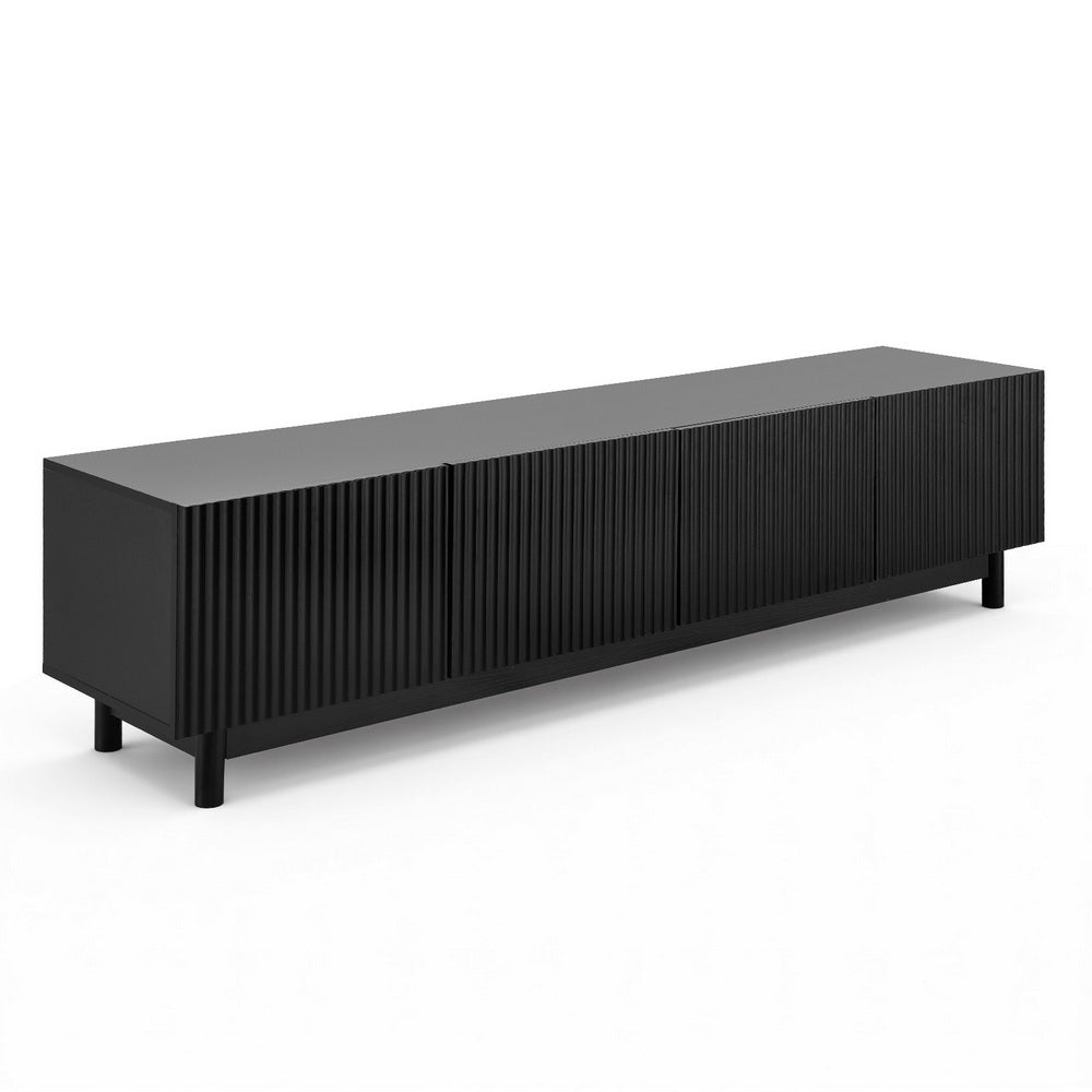 Artiss TV Unit Entertainment Unit Storage Cabinet 180cm Black - Image 4