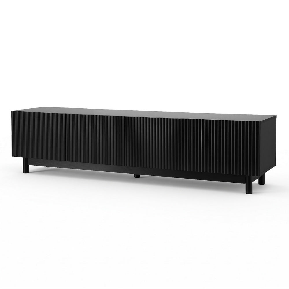 Artiss TV Unit Entertainment Unit Storage Cabinet 180cm Black - Image 8
