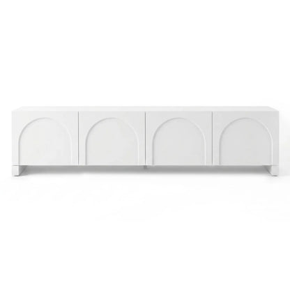 Artiss TV Unit Entertainment Unit Storage Cabinet Adjustable Shelf 180cm White - Image 4