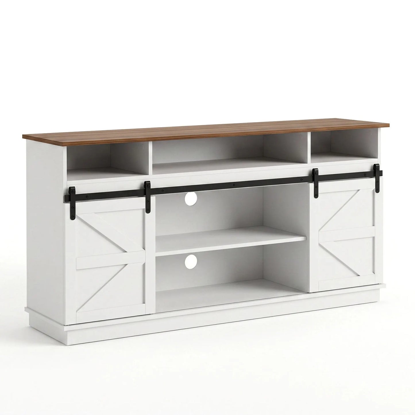 Artiss Buffet Sideboard Cabinet 150cm 3-Tier Kitchen Storage Sliding Doors White