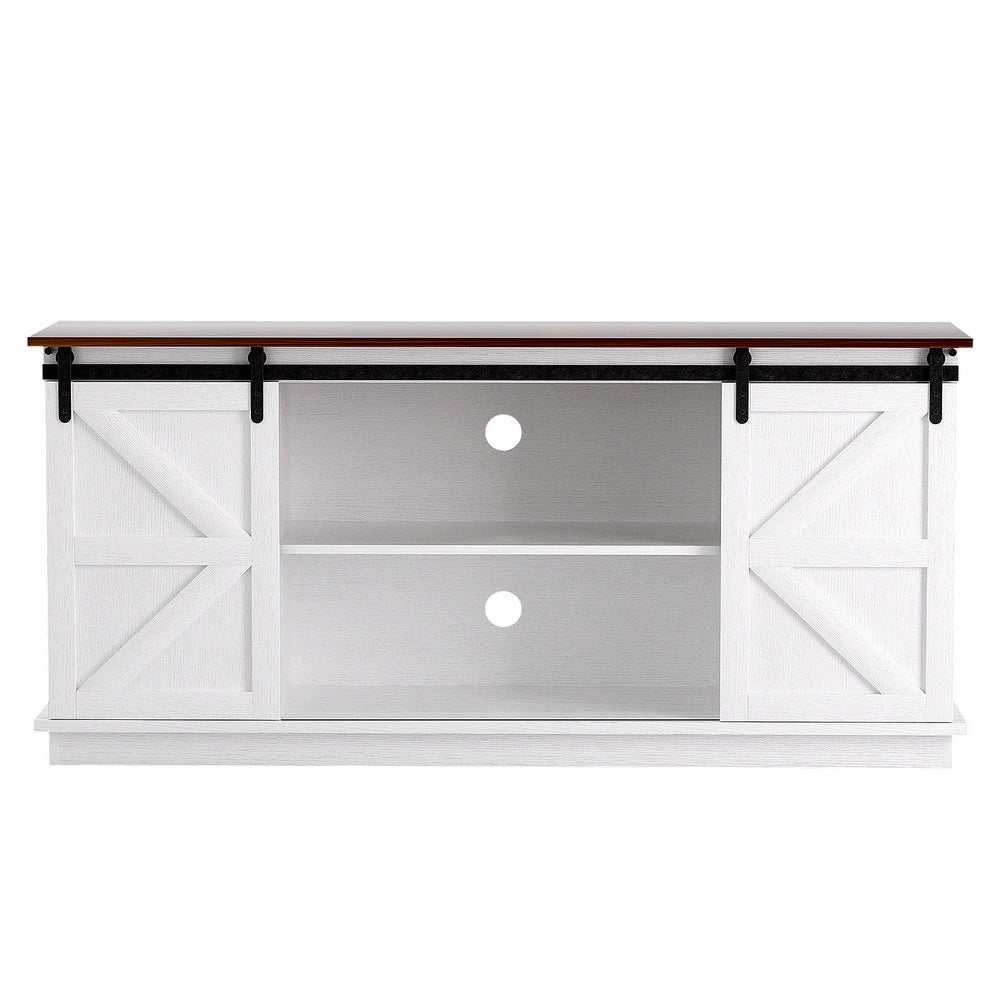 Artiss Buffet Sideboard Storage Cabinet Kitchen Cupboard Sliding Doors White - Image 4