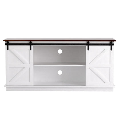 Artiss Buffet Sideboard Storage Cabinet Kitchen Cupboard Sliding Doors White - Image 4