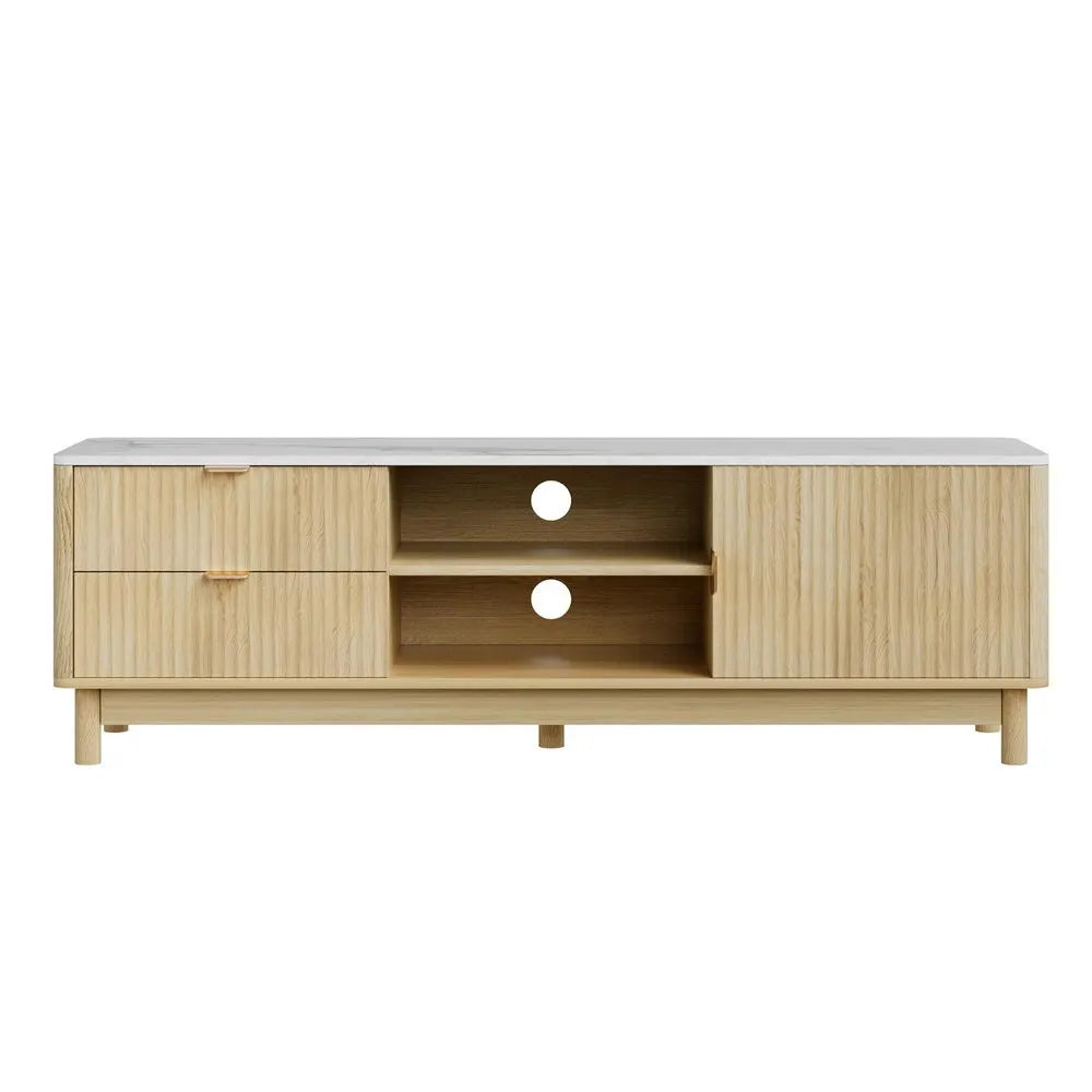 Artiss TV Unit Entertainment Unit Storage Drawer Shelf 150cm Pine - Image 2