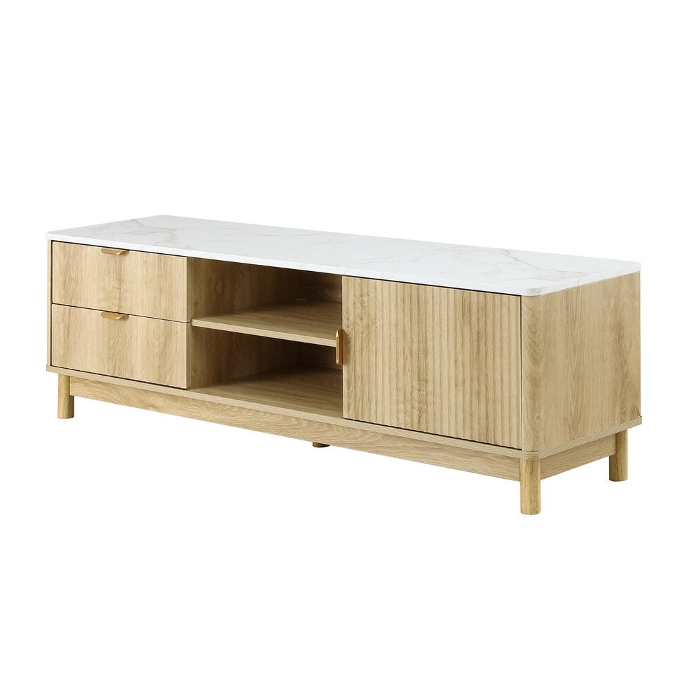 Artiss TV Unit Entertainment Unit Storage Drawer Shelf 150cm Pine - Image 4