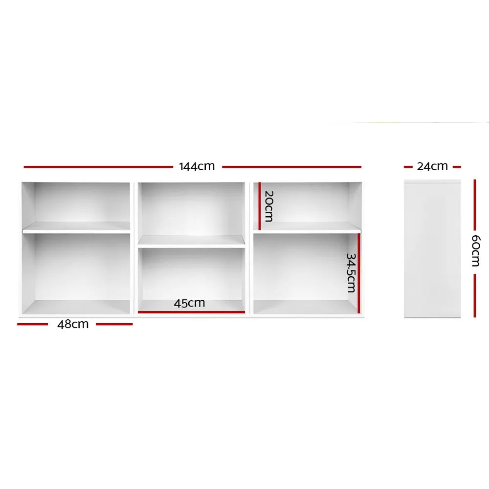 Artiss Bookshelf Set of 3 - VENA White - Image 2