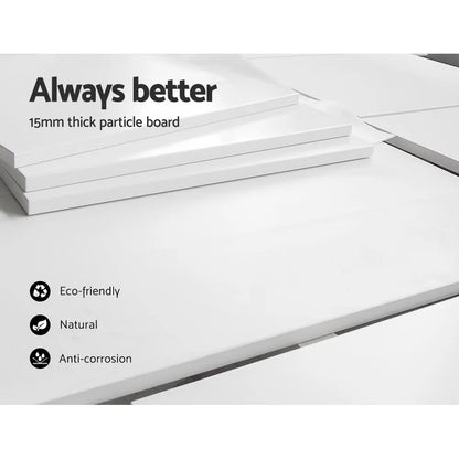 Artiss Bookshelf Set of 3 - VENA White - Image 5