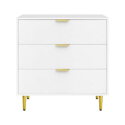 Artiss 3 Chest of Drawers Lowboy Cabinet White - Image 3