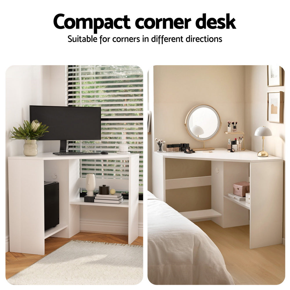 Artiss Corner Computer Desk Shelves CPU Stand L-shape Home Office Workstation Desks - Image 4