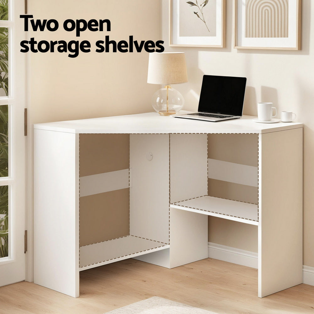 Artiss Corner Computer Desk Shelves CPU Stand L-shape Home Office Workstation Desks - Image 5
