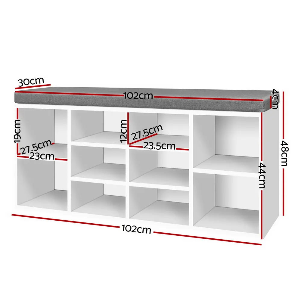 Artiss Shoe Rack Storage Cabinet Bench BOA - Image 2