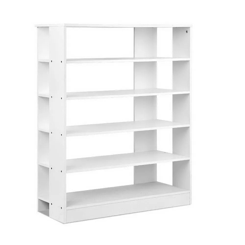 Artiss Shoe Rack Cabinet 30 Pairs 6-Tier Shelf White - Image 3