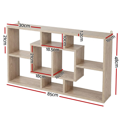 Artiss Floating Wall Shelves Bookshelf Wood - Image 2