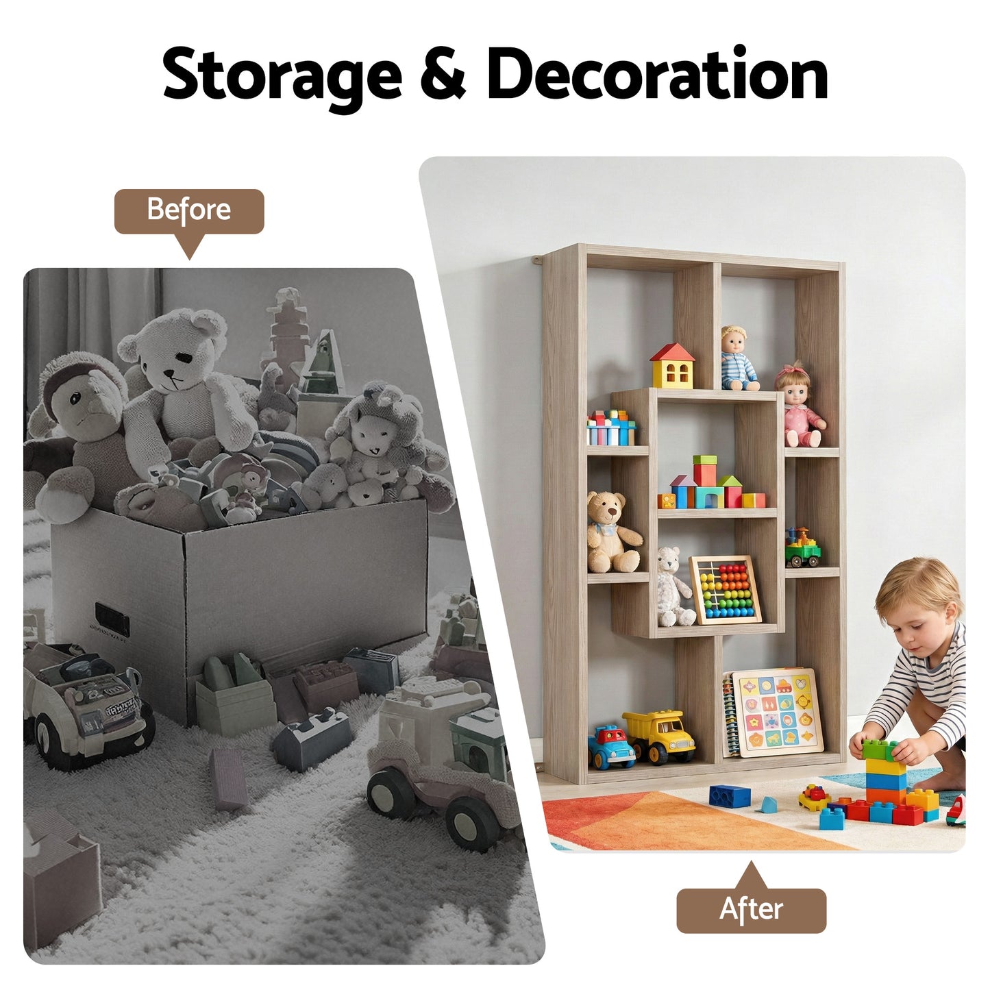 Artiss Floating Wall Shelves Bookshelf Wood - Image 5