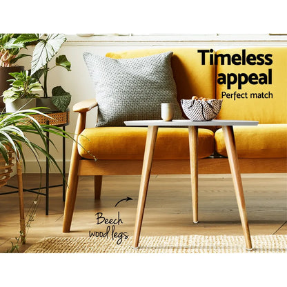 Artiss Coffee Table Round 50CM Callix - Image 3