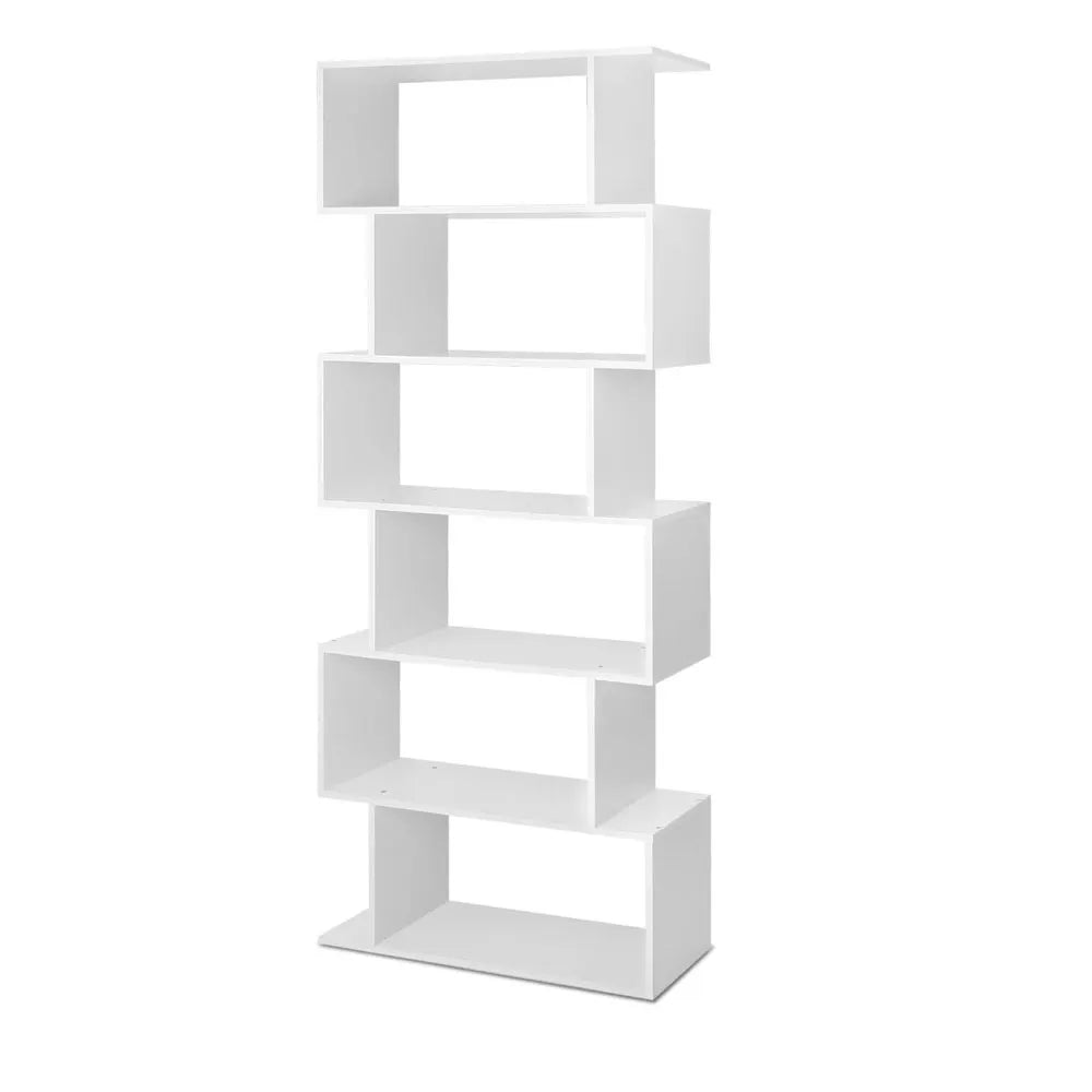 Artiss Bookshelf 6 Tiers - RIVA White - Image 3