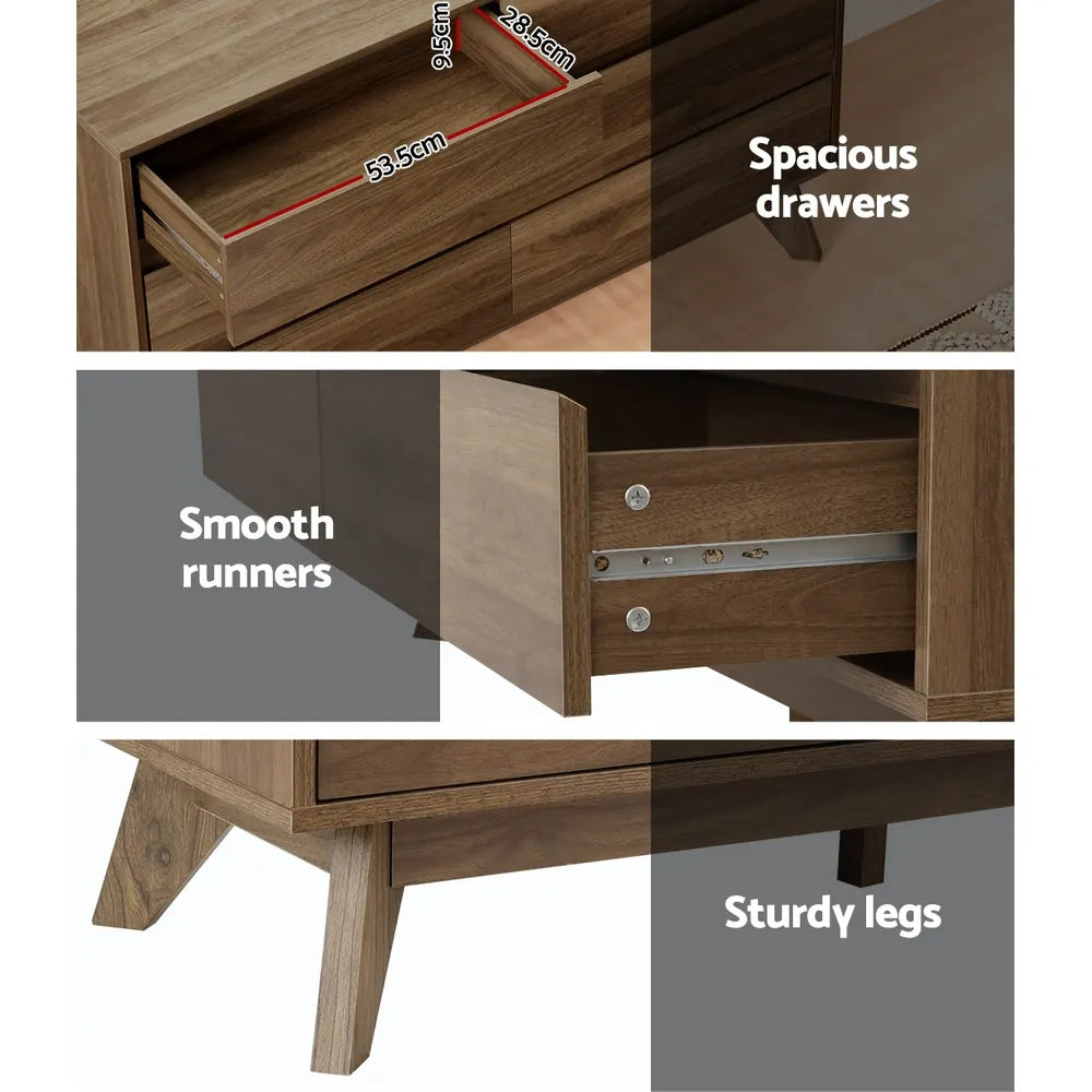 Artiss 6 Chest of Drawers - XAVI Walnut - Image 8