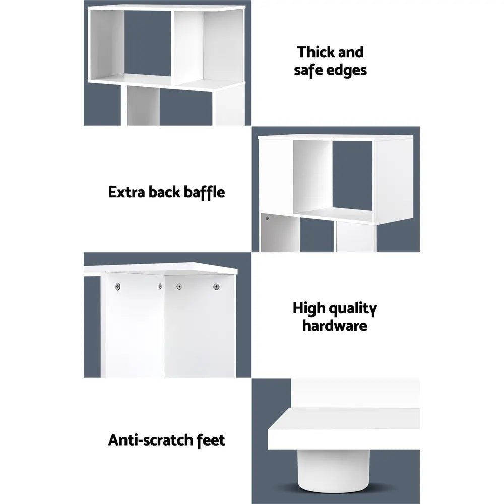 Artiss Bookshelf 3 Tiers - NINA White - Image 6