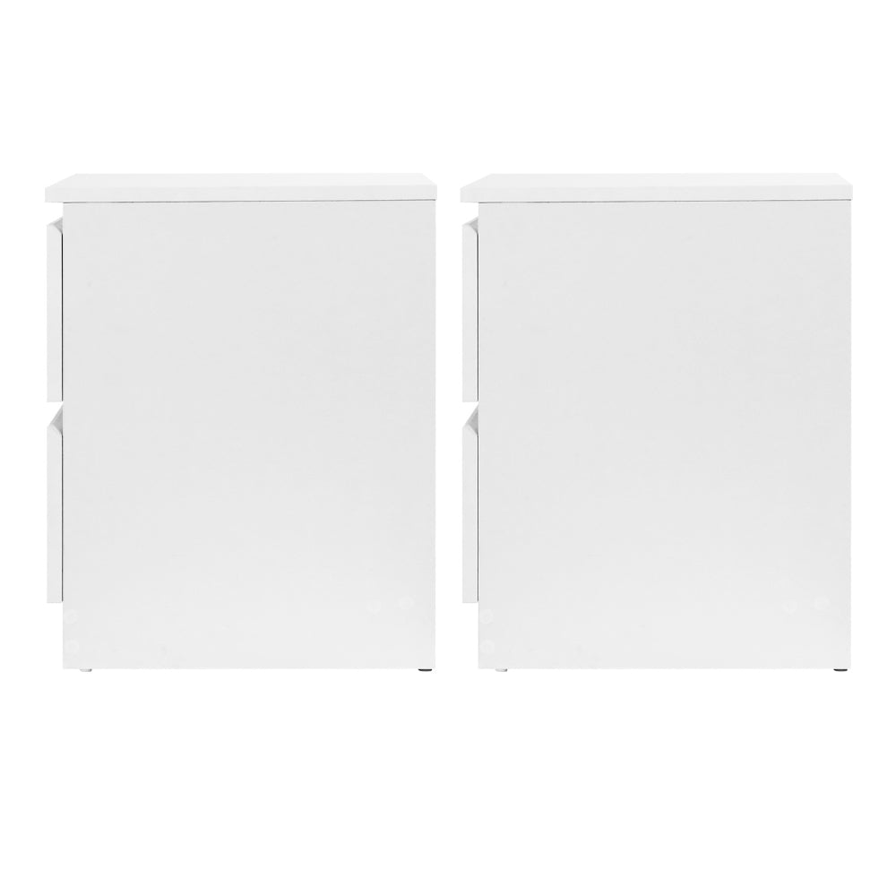 Artiss 2x Bedside Table 2 Drawers - PEPE White - Image 3