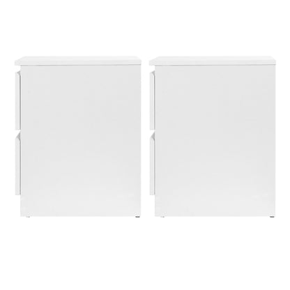 Artiss 2x Bedside Table 2 Drawers - PEPE White - Image 3