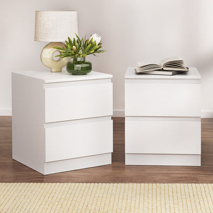 Artiss 2x Bedside Table 2 Drawers - PEPE White - Image 8