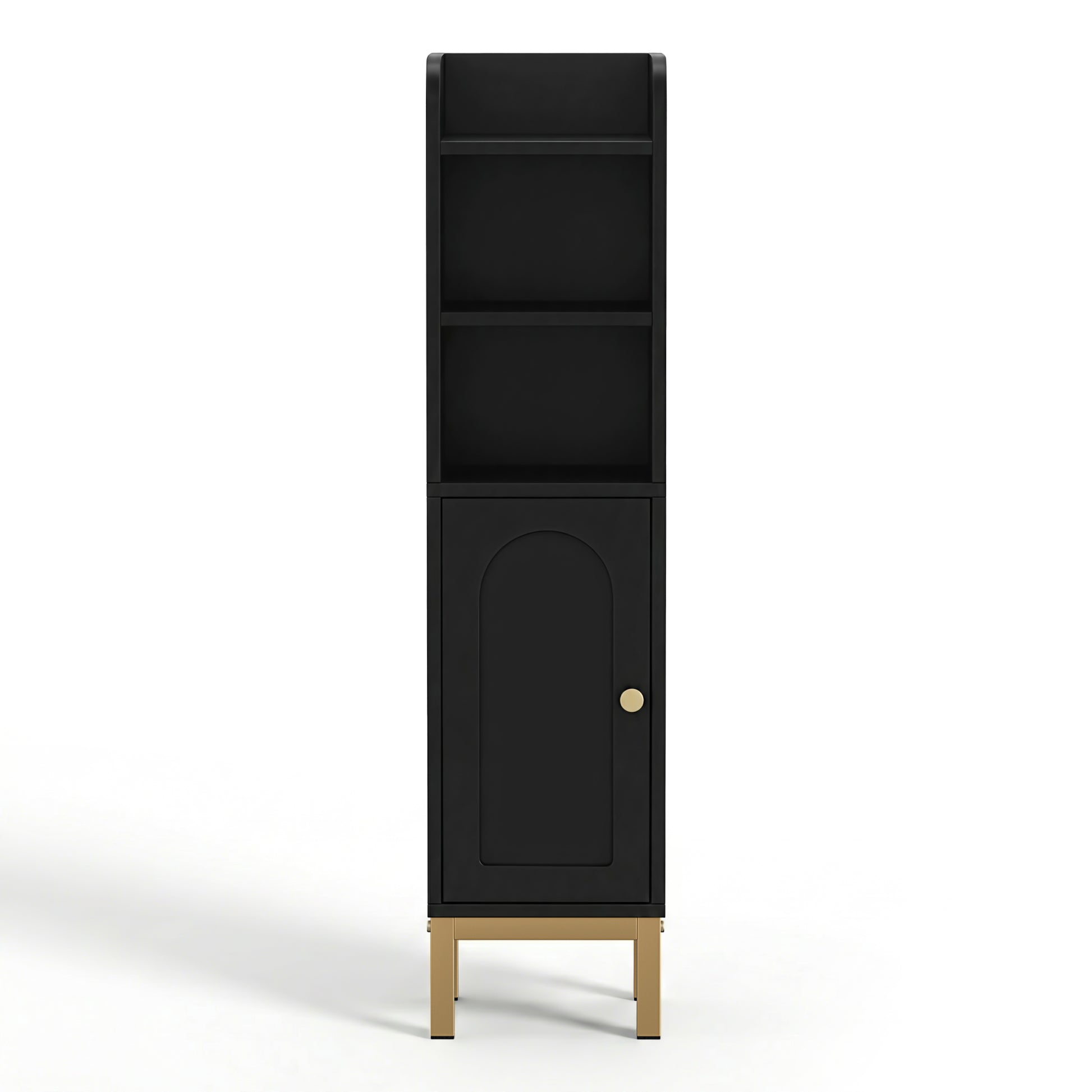 Artiss Bathroom Storage Cabinet Floor Organizer Toilet Corner Adjustable Black - Image 4