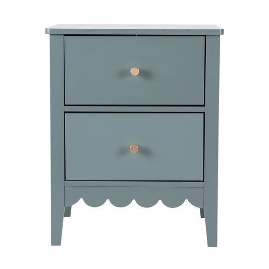 Artiss Bedside Table 2 Drawers Bedroom Storage Nightstand Green - Image 2