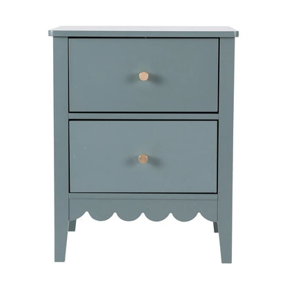 Artiss 2X Bedside Table 2 Drawers Bedroom Storage Nightstand Green - Image 4