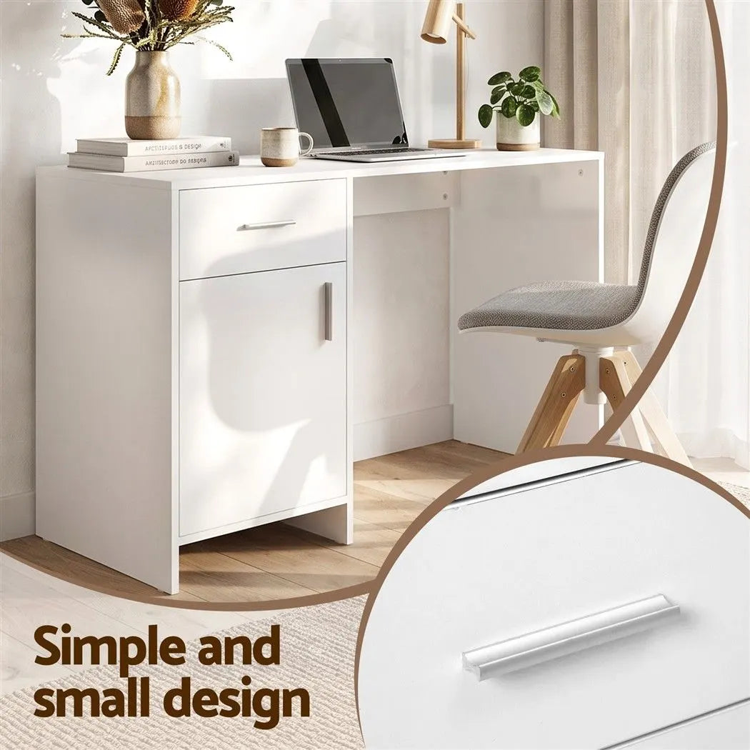 Artiss Computer Desk Drawer Cabinet White 100CM - Image 4