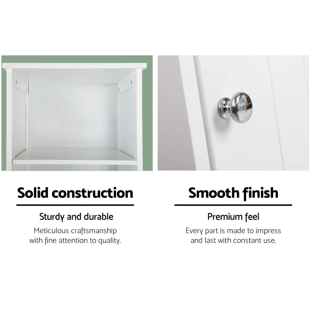 Artiss Bathroom Cabinet Storage 160cm White - Image 5