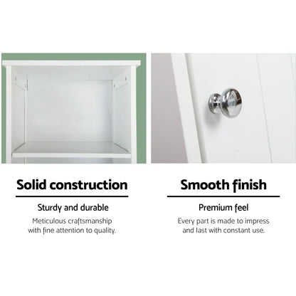 Artiss Bathroom Cabinet Storage 160cm White - Image 5
