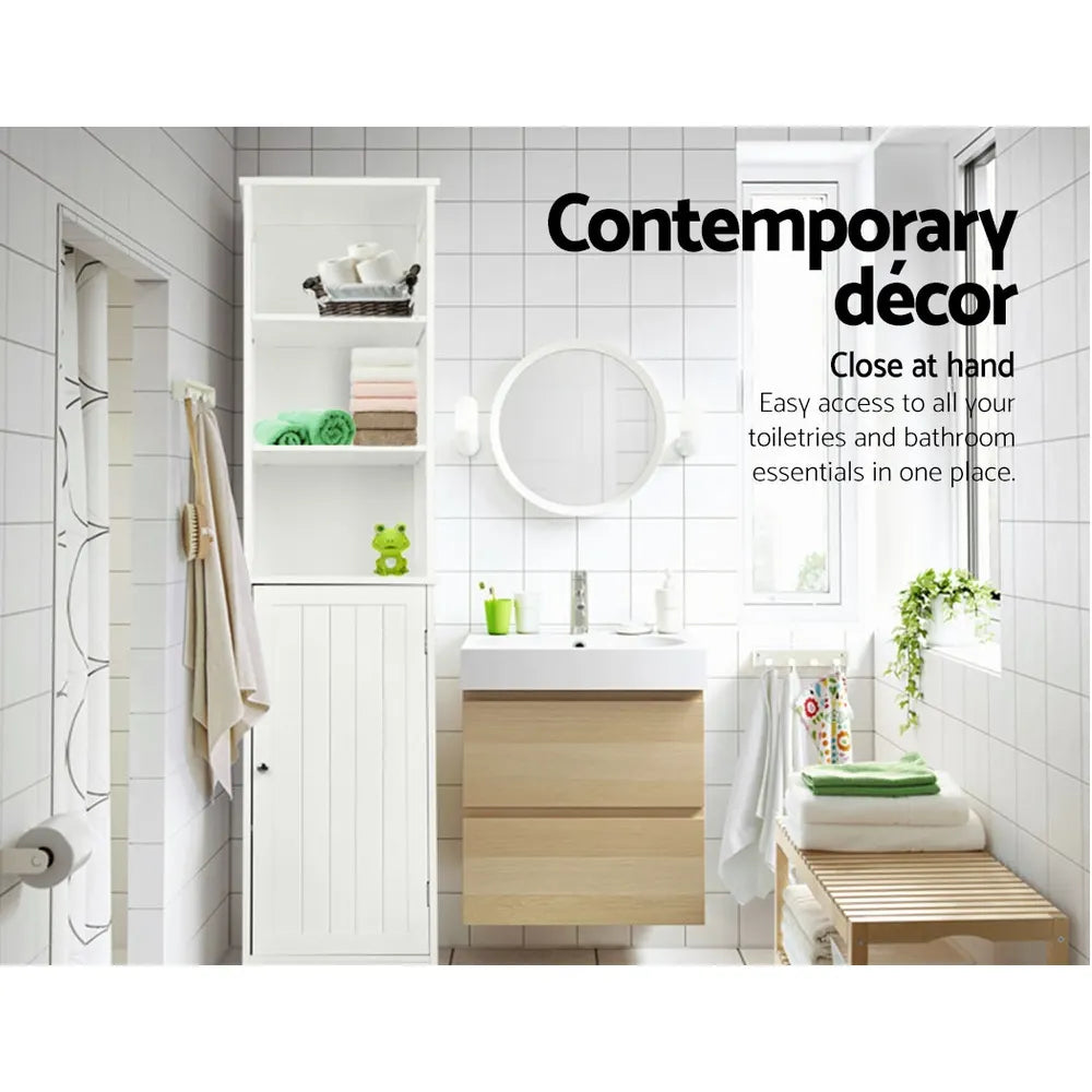 Artiss Bathroom Cabinet Storage 160cm White - Image 6