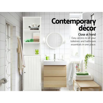 Artiss Bathroom Cabinet Storage 160cm White - Image 6