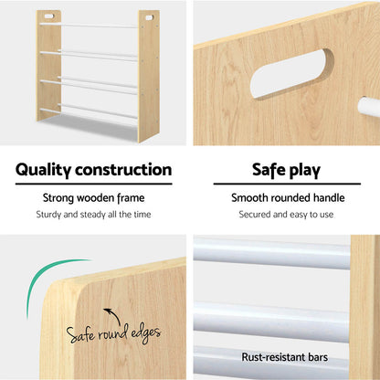 Keezi Kids Toy Box 12 Bins Bookshelf Organiser Children Storage Rack - Image 6