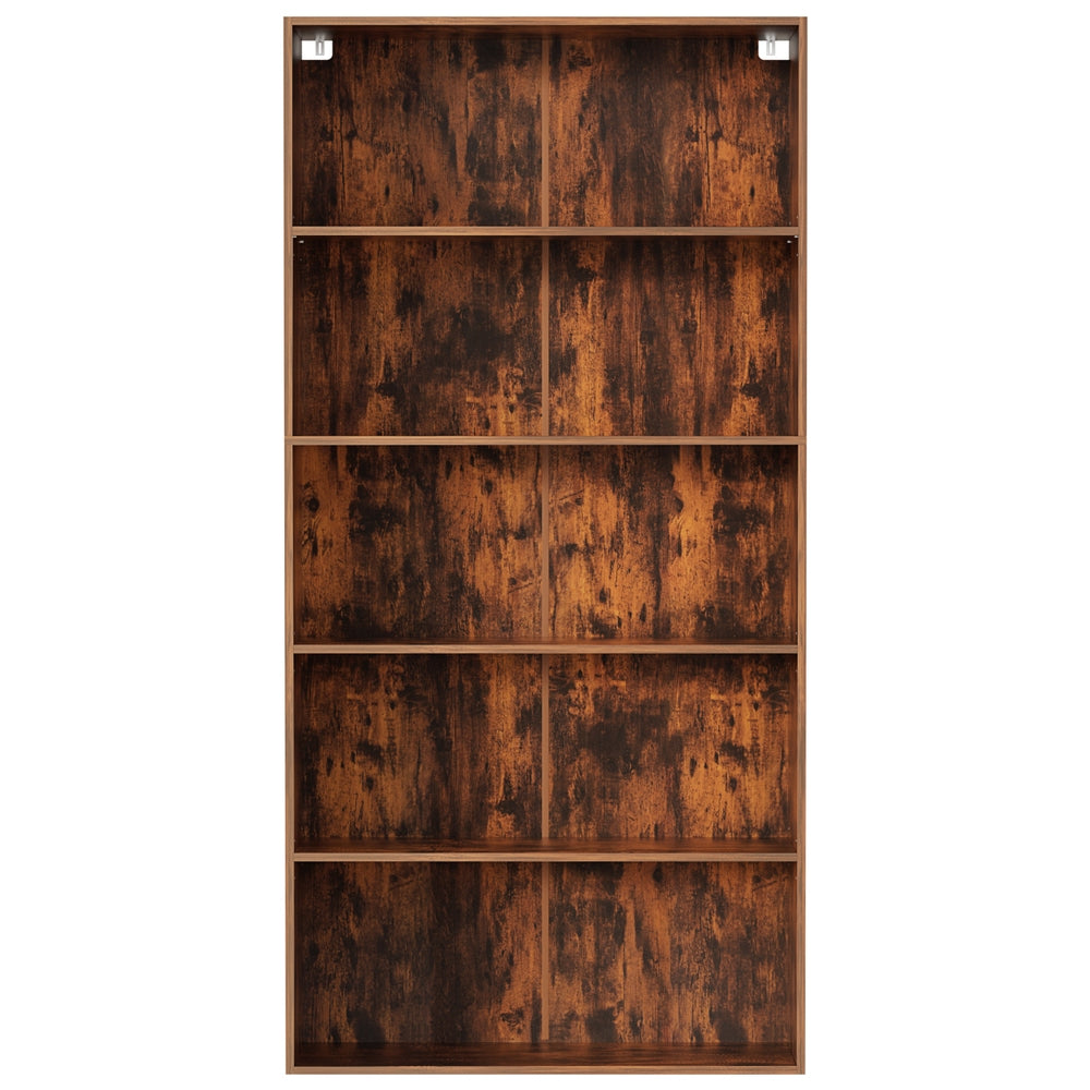 Artiss Bookshelf 5 Tiers Walnut - Image 4