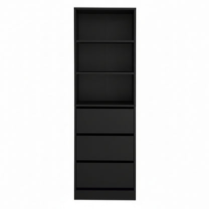 Artiss 3 Chest of Drawers Tallboy Cabinet Black - Image 4