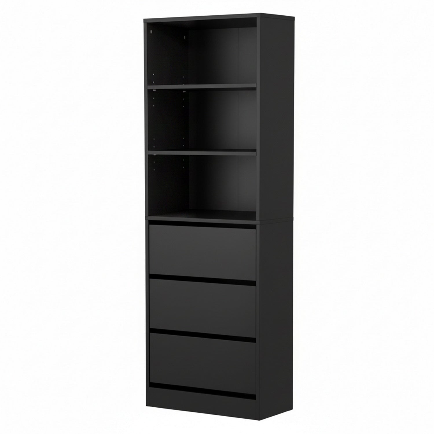 Artiss 3 Chest of Drawers Tallboy Cabinet Black - Image 8