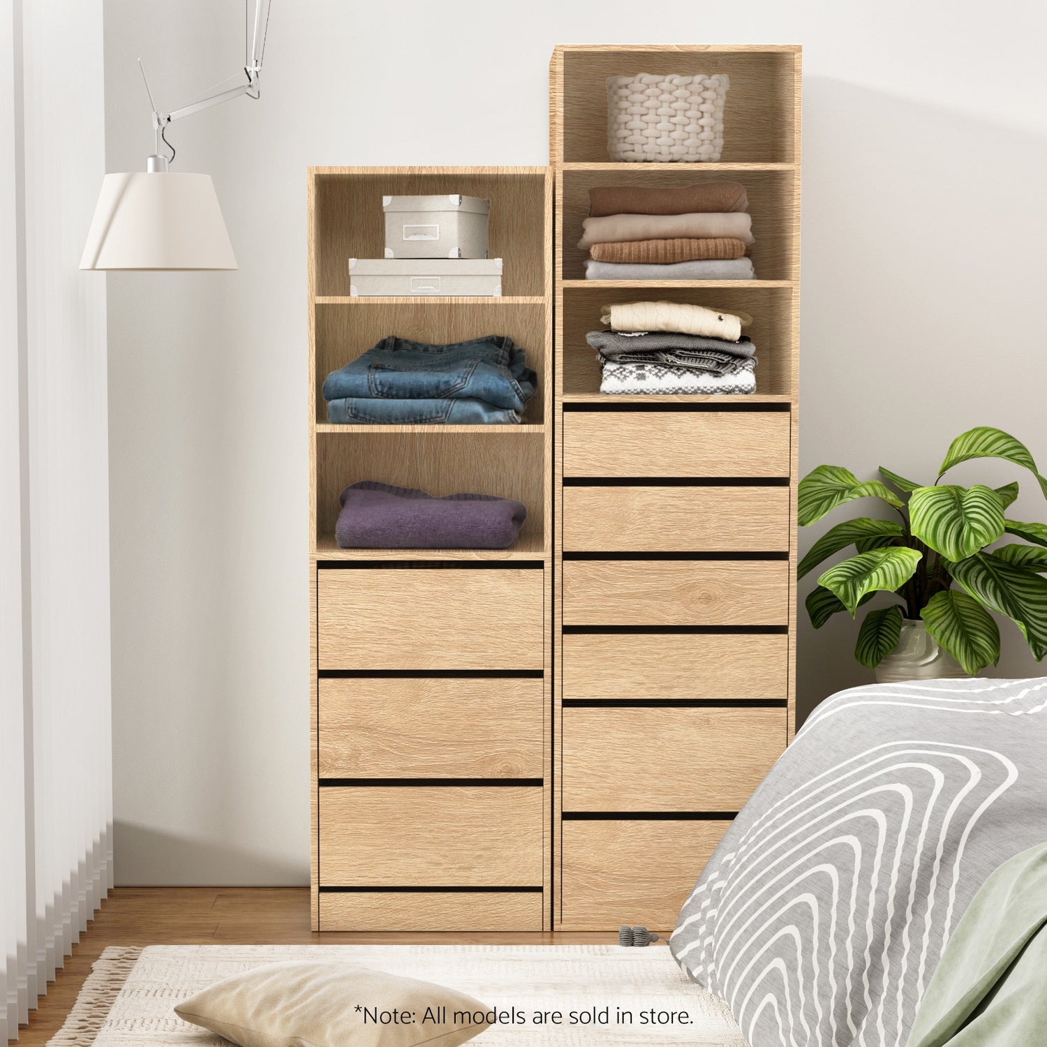 Artiss 3 Chest of Drawers Tallboy Cabinet Pine - Image 7