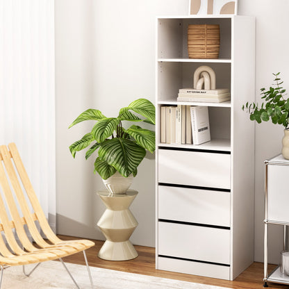 Artiss 3 Chest of Drawers Tallboy Cabinet White - Image 7