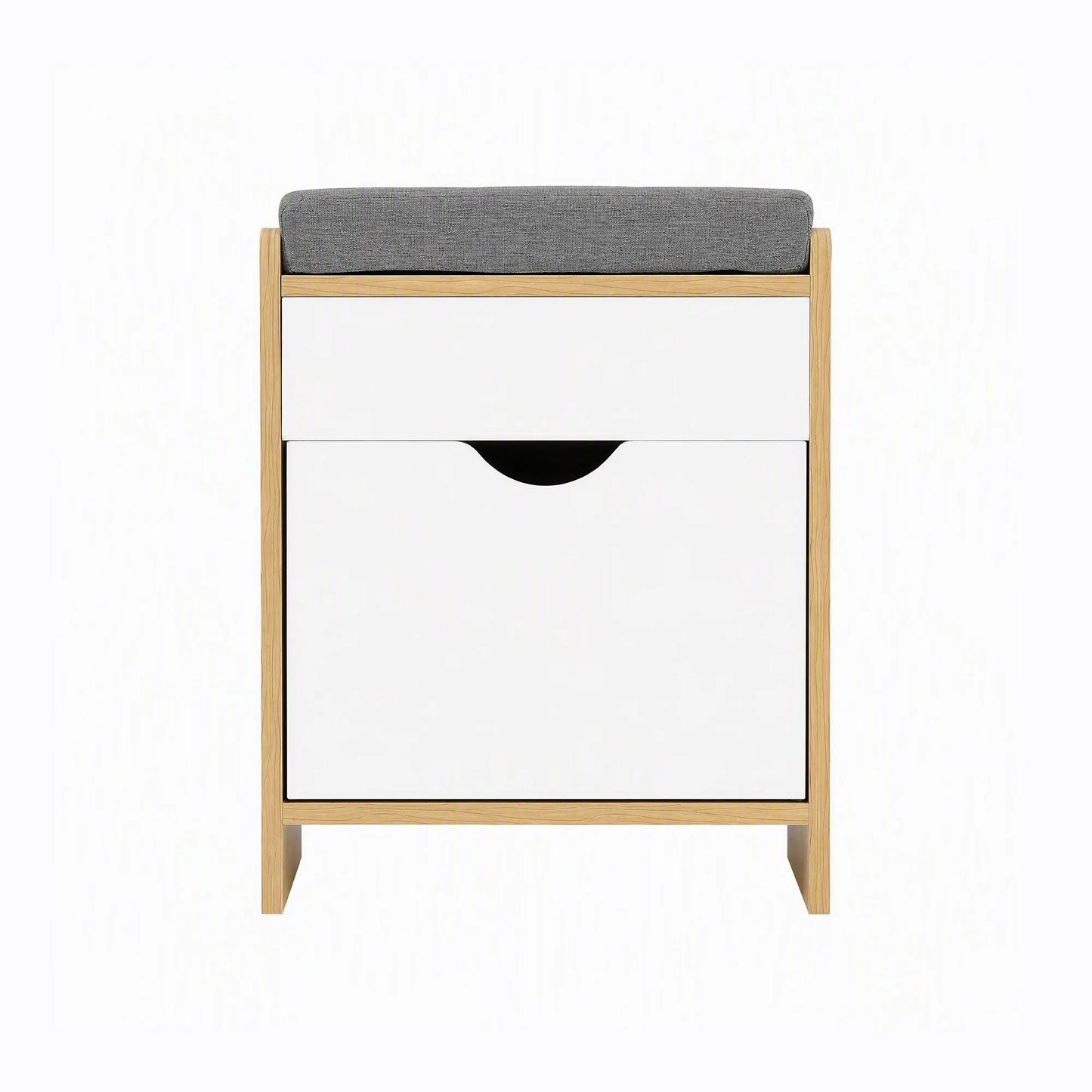 Artiss Storage Ottoman with Drawer 100kg Capacity Footrest Cushion Pine - Image 3