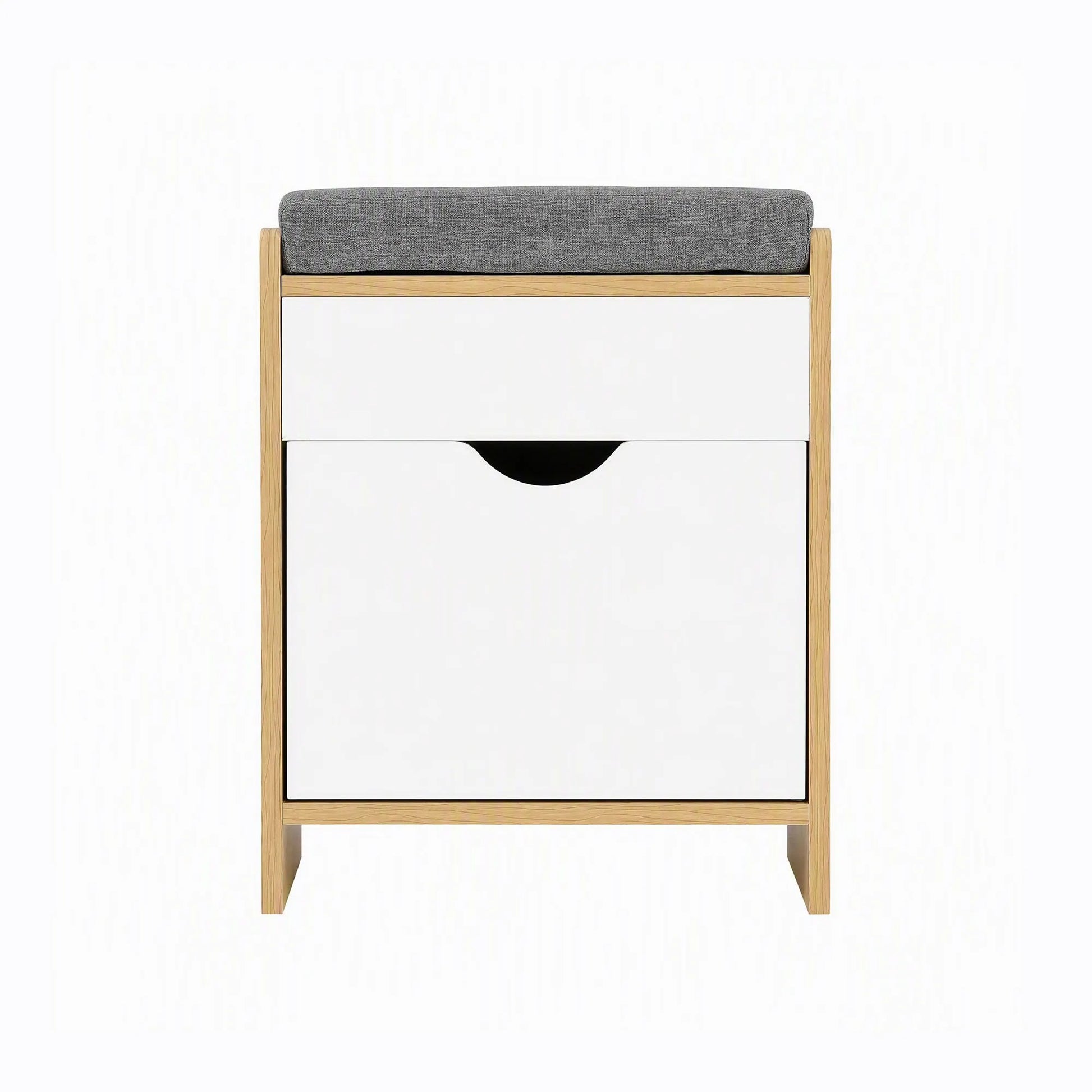Artiss Storage Ottoman with Drawer 100kg Capacity Footrest Cushion Pine - Image 3