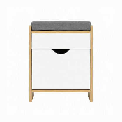 Artiss Storage Ottoman with Drawer 100kg Capacity Footrest Cushion Pine - Image 3