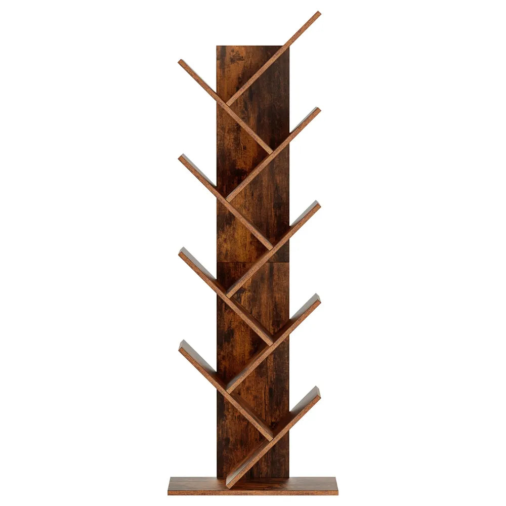 Artiss Tree Bookshelf 9 Tiers Walnut - Image 4