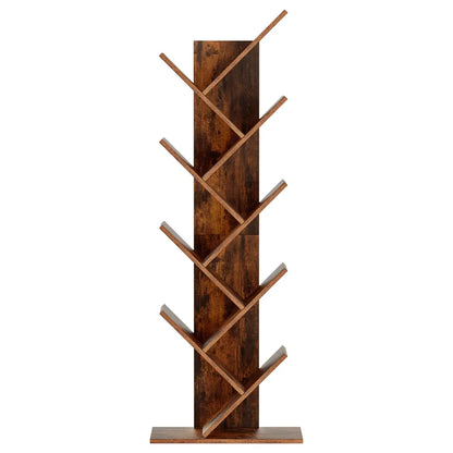 Artiss Tree Bookshelf 9 Tiers Walnut - Image 4