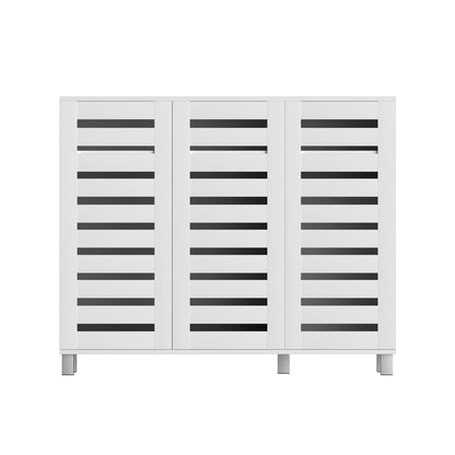 Artiss Shoe Rack Cabinet 30 Pairs Adjustable Shelf White - Image 3
