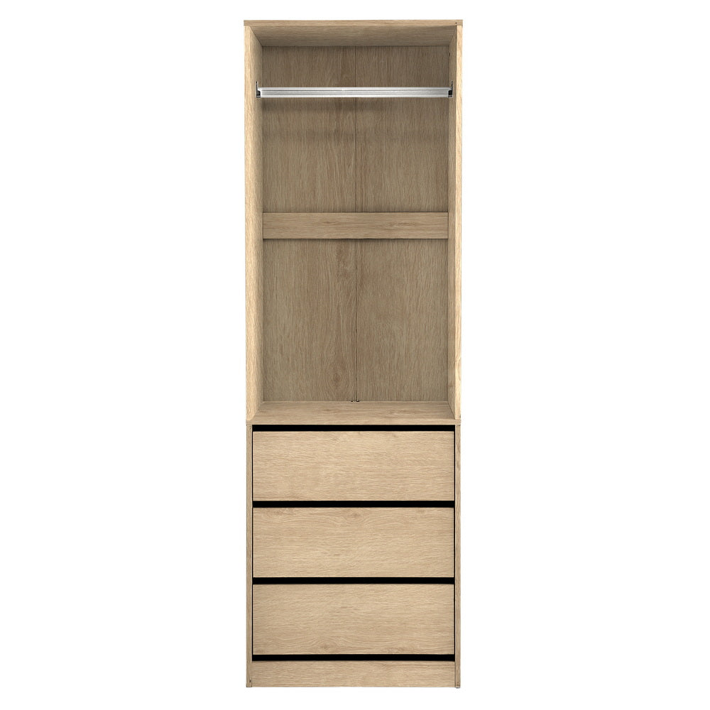Artiss Wardrobe Clothes Closet Storage Organizer Pine - Image 4