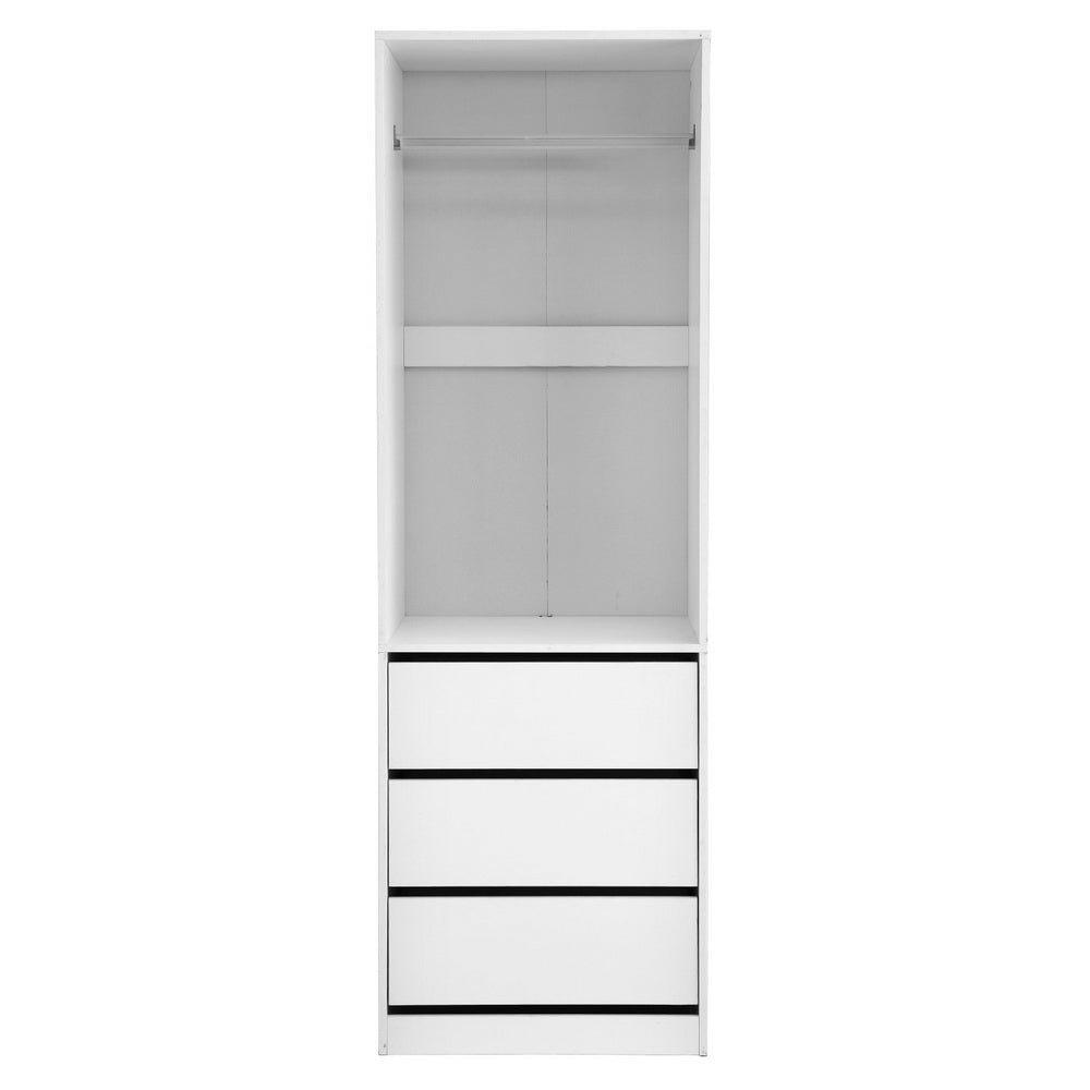 Artiss Wardrobe Clothes Closet Storage Organizer White - Image 3