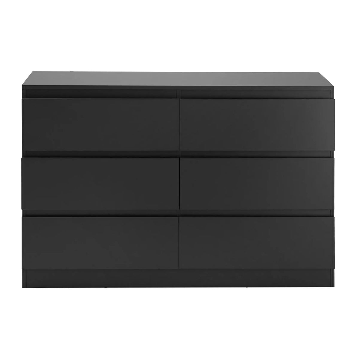 Artiss 6 Chest of Drawers Lowboy Black - Image 4