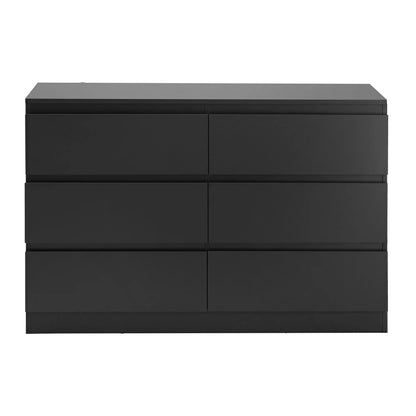 Artiss 6 Chest of Drawers Lowboy Black - Image 4