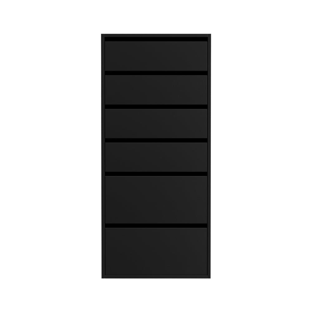 Artiss 6 Chest of Drawers Dresser Tallboy Black - Image 4