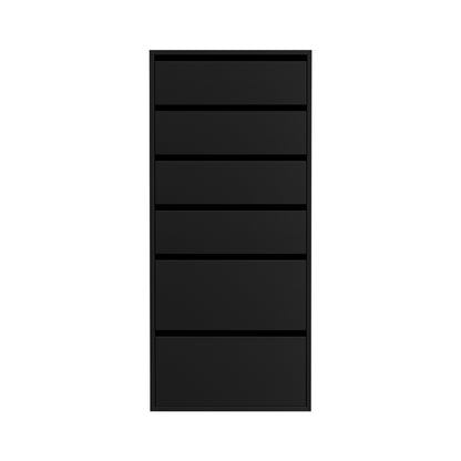 Artiss 6 Chest of Drawers Dresser Tallboy Black - Image 4
